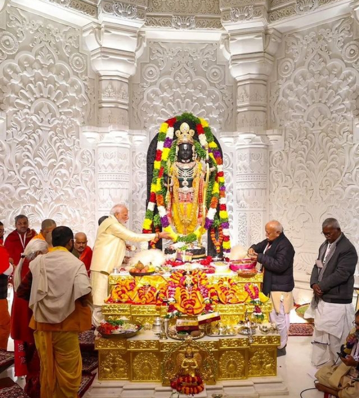 God Shri Ram Mandir temple inaugurated by PM Modi in Ayodhya, India