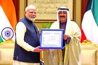 Prime Minister Narendra Modi was awarded the Wisam Mubarak al-Kabeer